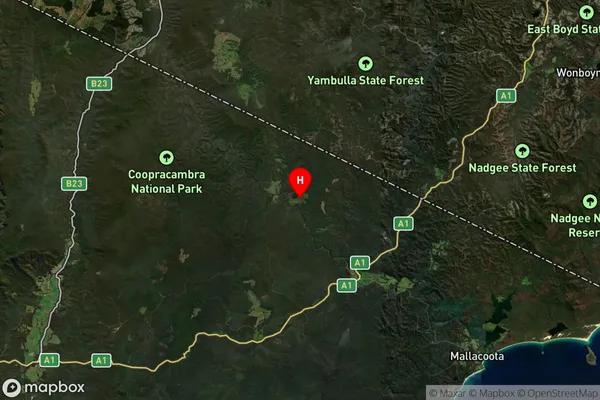 Wangarabell,Victoria Satellite Map