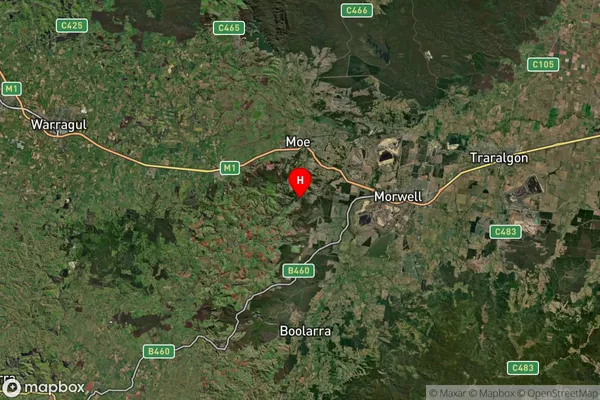 Coalville,Victoria Satellite Map