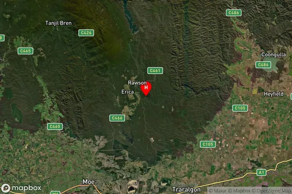 Coopers Creek,Victoria Satellite Map