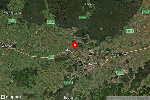 Newborough East,Victoria Satellite Map