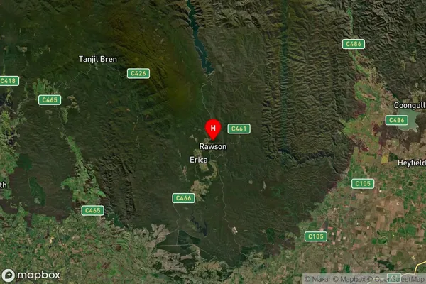 Rawson,Victoria Satellite Map