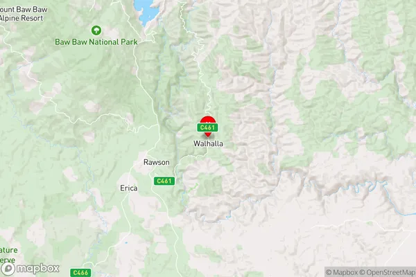 Walhalla,Victoria Area Map