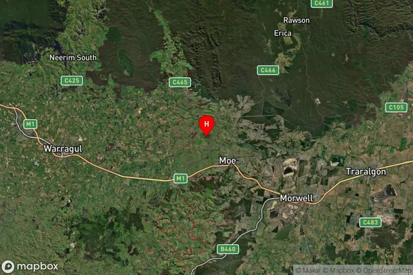 Westbury,Victoria Satellite Map