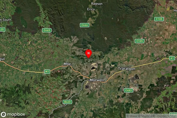 Yallourn North,Victoria Satellite Map