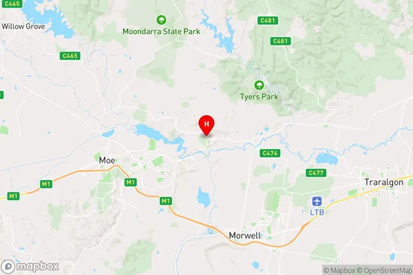 Yallourn North,Victoria Area Map