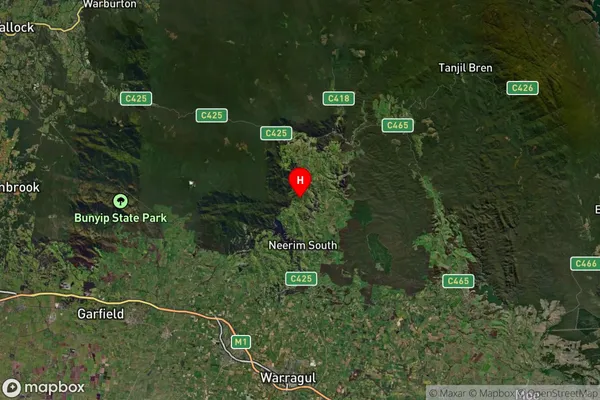 Neerim,Victoria Satellite Map