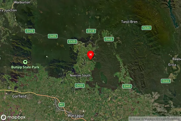 Neerim East,Victoria Satellite Map