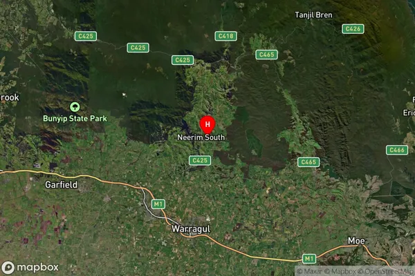 Neerim South,Victoria Satellite Map