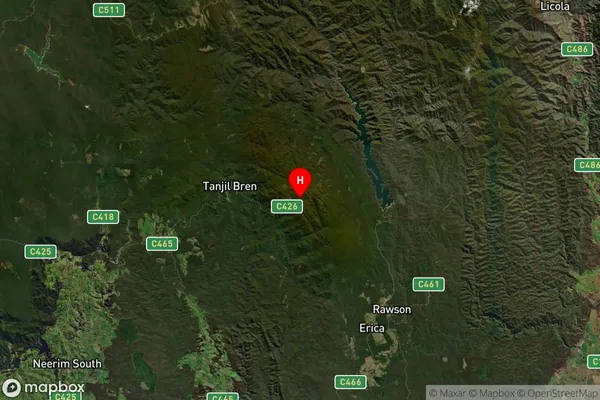 Mt Baw Baw,Victoria Satellite Map