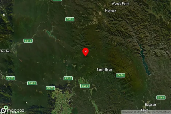 Toorongo,Victoria Satellite Map