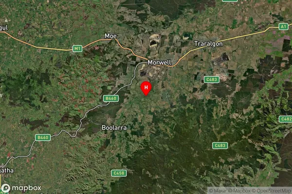 Hazelwood,Victoria Satellite Map