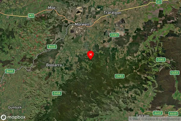 Jeeralang,Victoria Satellite Map