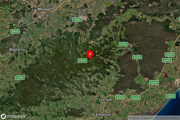 Blackwarry,Victoria Satellite Map