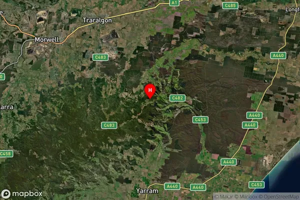 Carrajung,Victoria Satellite Map