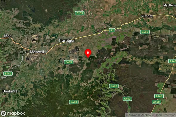 Flynns Creek,Victoria Satellite Map