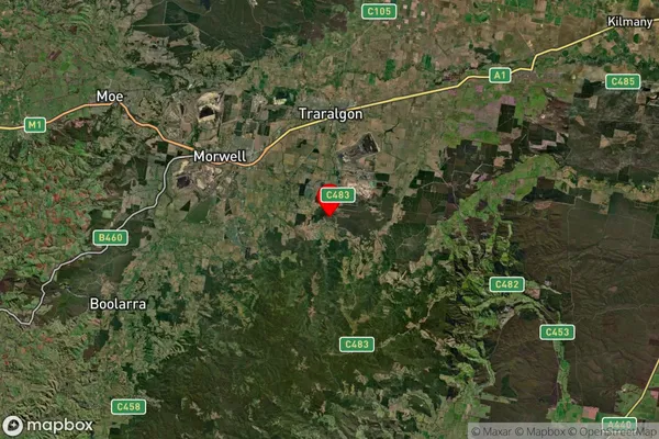 Traralgon South,Victoria Satellite Map