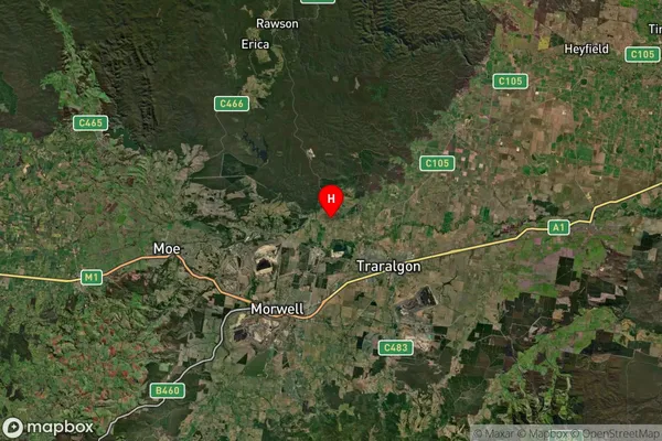 Tyers,Victoria Satellite Map