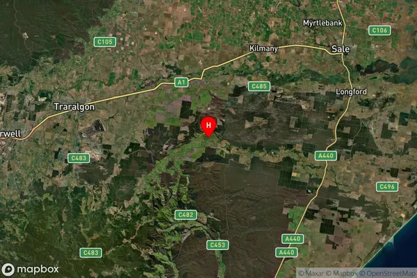 Willung,Victoria Satellite Map