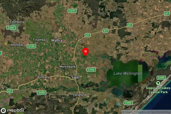 Airly,Victoria Satellite Map