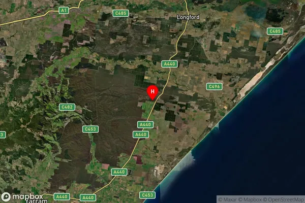 Giffard West,Victoria Satellite Map