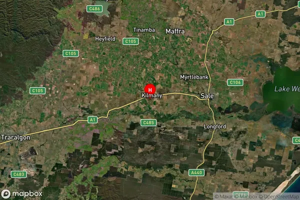 Kilmany,Victoria Satellite Map