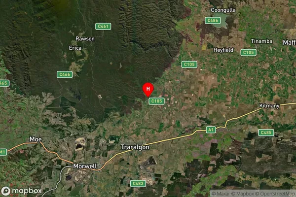 Glengarry North,Victoria Satellite Map