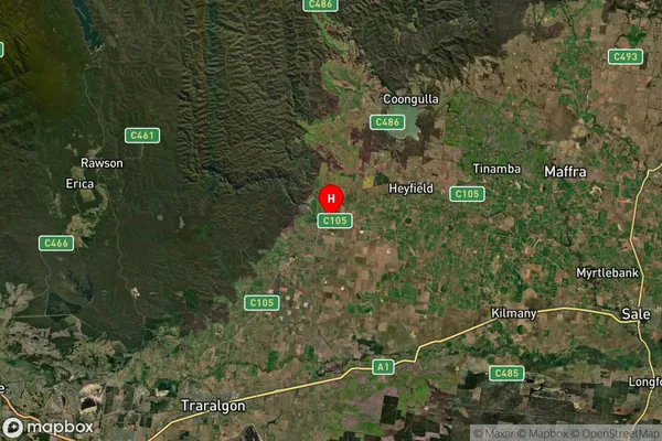 Cowwarr,Victoria Satellite Map