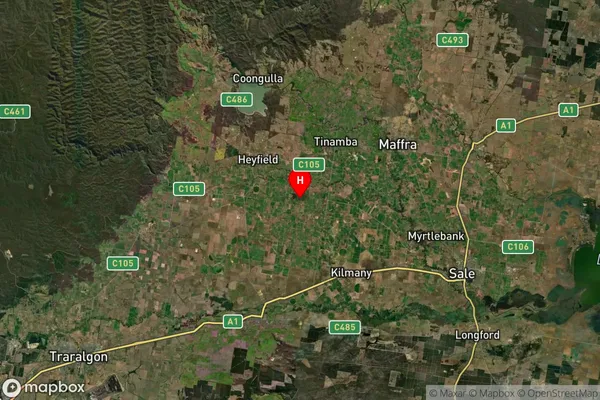 Denison,Victoria Satellite Map