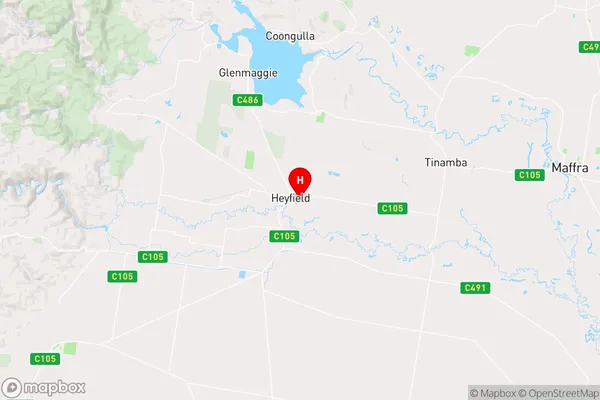 Heyfield,Victoria Area Map