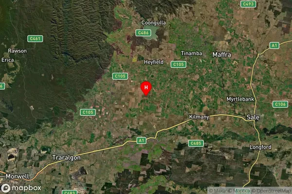 Winnindoo,Victoria Satellite Map