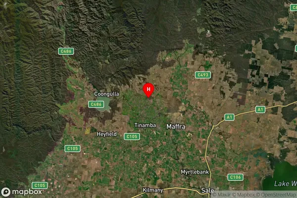 Newry,Victoria Satellite Map