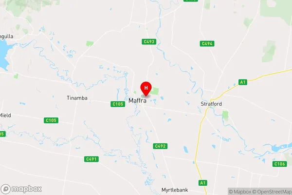 Maffra,Victoria Area Map