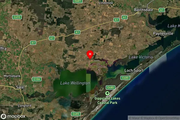 Meerlieu,Victoria Satellite Map