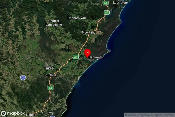 Harrington,New South Wales Satellite Map