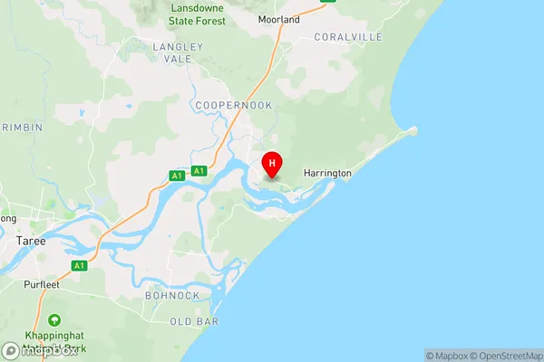 Harrington,New South Wales Area Map