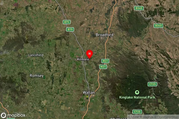 Kilmore East,Victoria Satellite Map