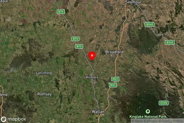 Moranding,Victoria Satellite Map