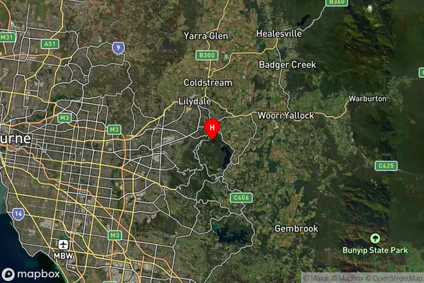 Kalorama,Victoria Satellite Map