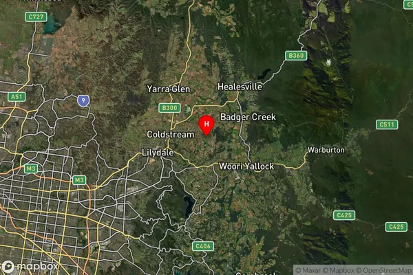 Gruyere,Victoria Satellite Map