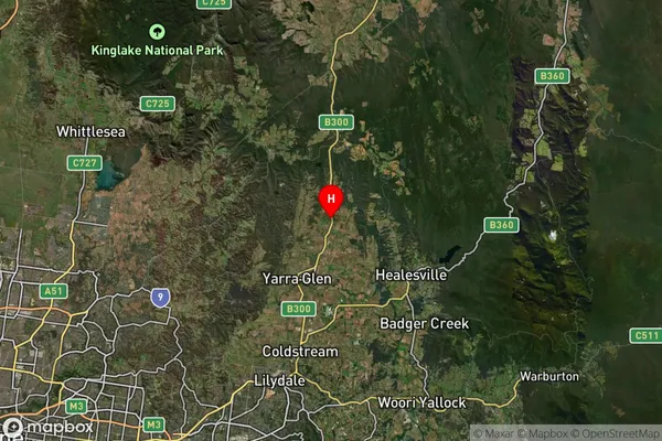 Dixons Creek,Victoria Satellite Map