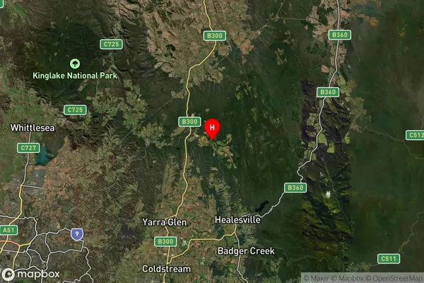 Toolangi,Victoria Satellite Map