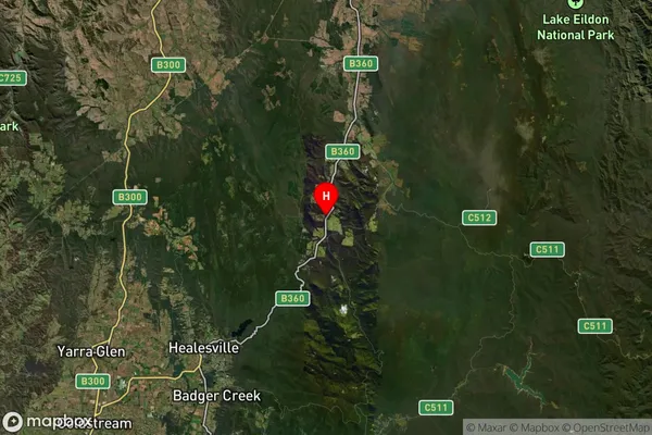 Narbethong,Victoria Satellite Map