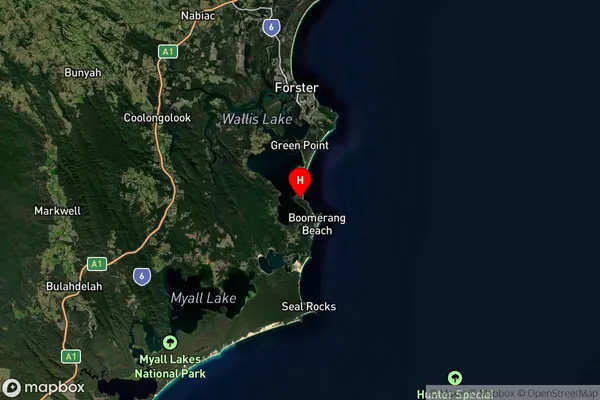 Booti Booti,New South Wales Satellite Map