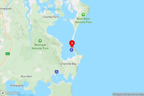 Booti Booti,New South Wales Area Map