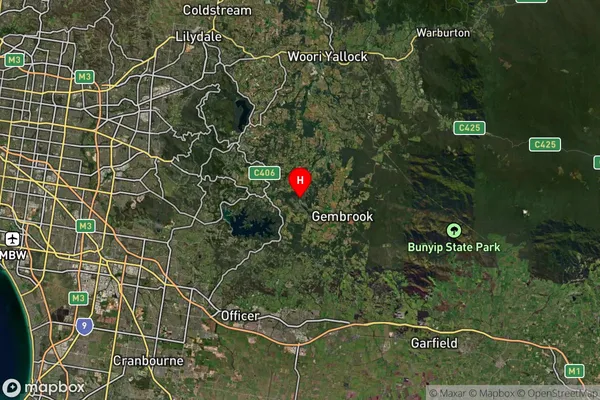 Cockatoo,Victoria Satellite Map