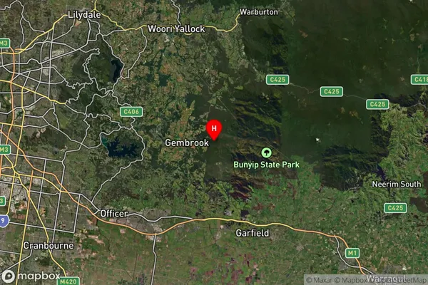 Gembrook,Victoria Satellite Map