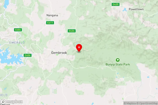 Gembrook,Victoria Area Map