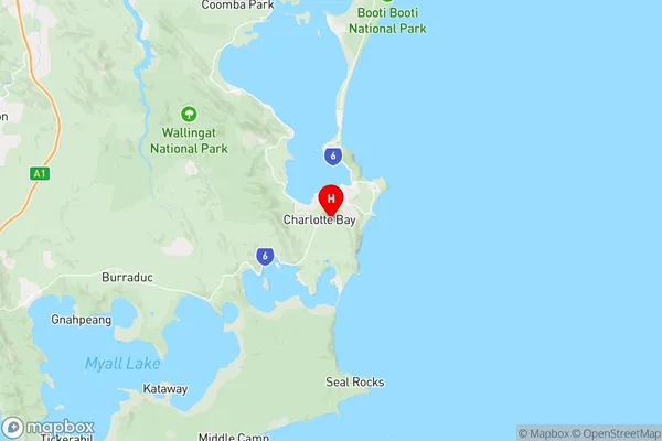 Charlotte Bay,New South Wales Area Map