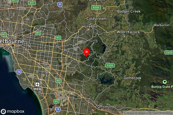 Ferny Creek,Victoria Satellite Map