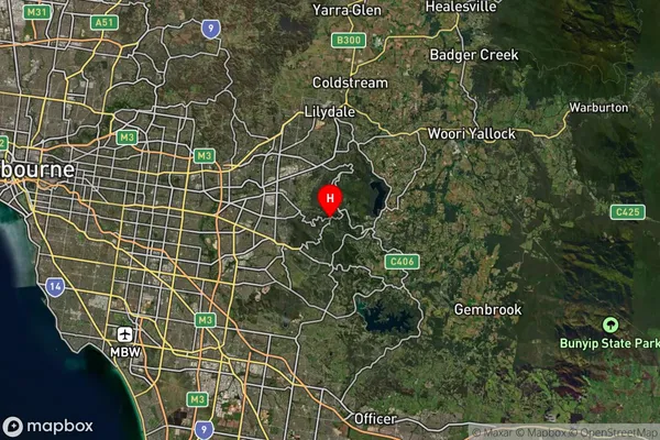 Sassafras,Victoria Satellite Map